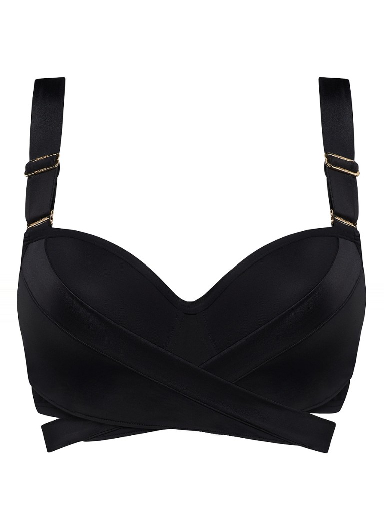 Marlies Dekkers cache coeur plunge balconette bikini top | wired padded black online kopen