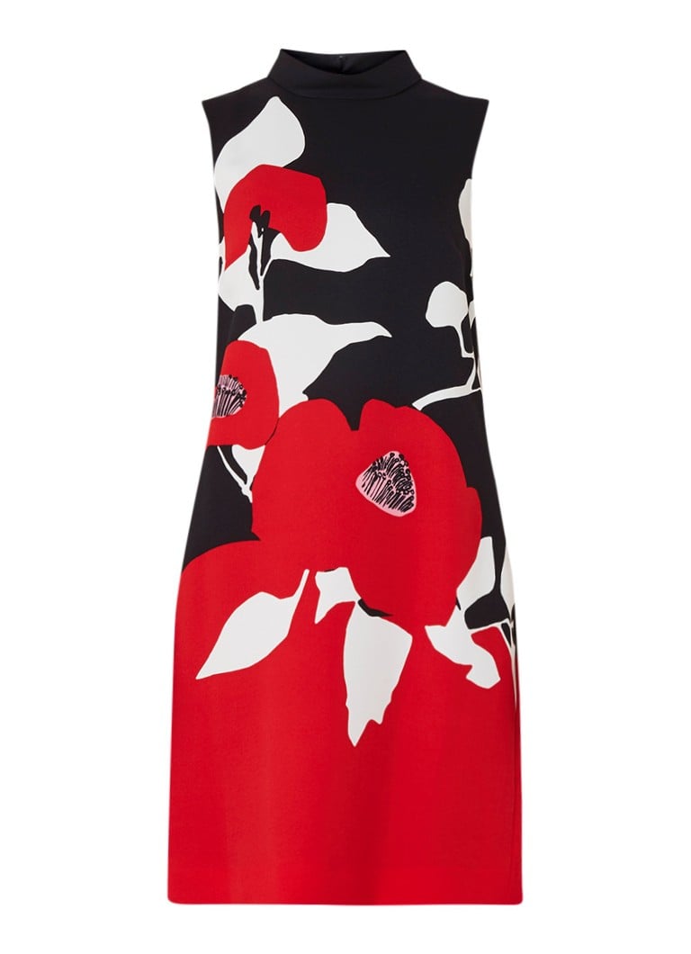 Hobbs Delilah korte shiftjurk met bloemendessin rood