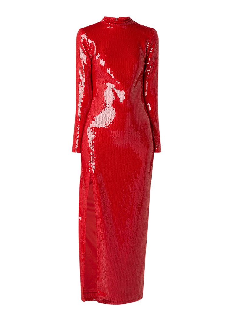 Warehouse WARE.ASHISH maxi-jurk met pailletten rood