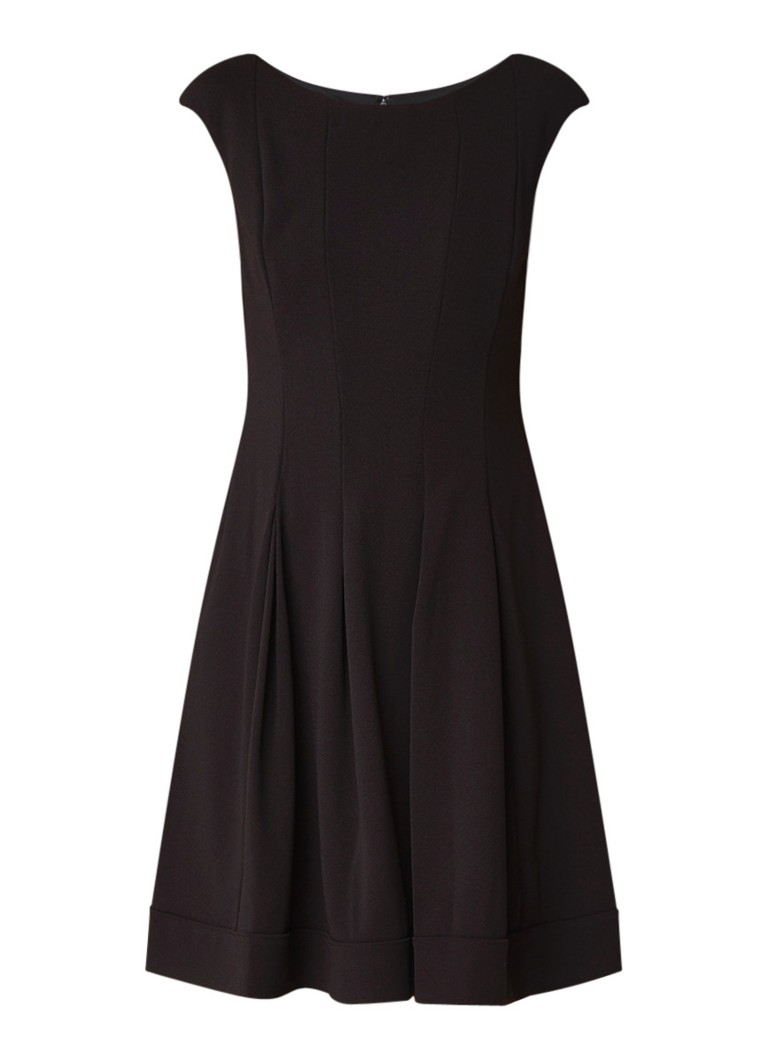 Ralph Lauren Fareeda A-lijn jurk met boothals en siernaden zwart