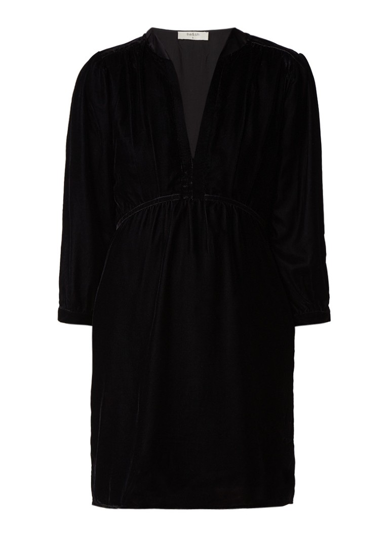 BA&SH Reve A-lijn jurk van fluweel zwart