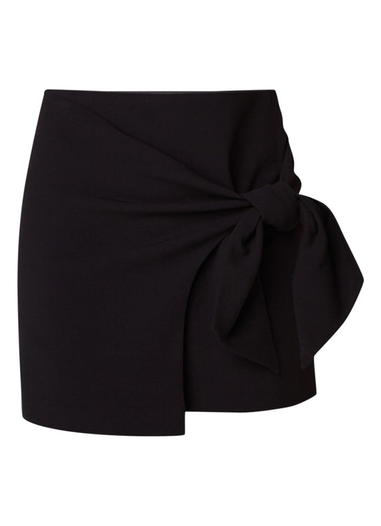 BA&SH Millie mini-rok met wikkellook zwart