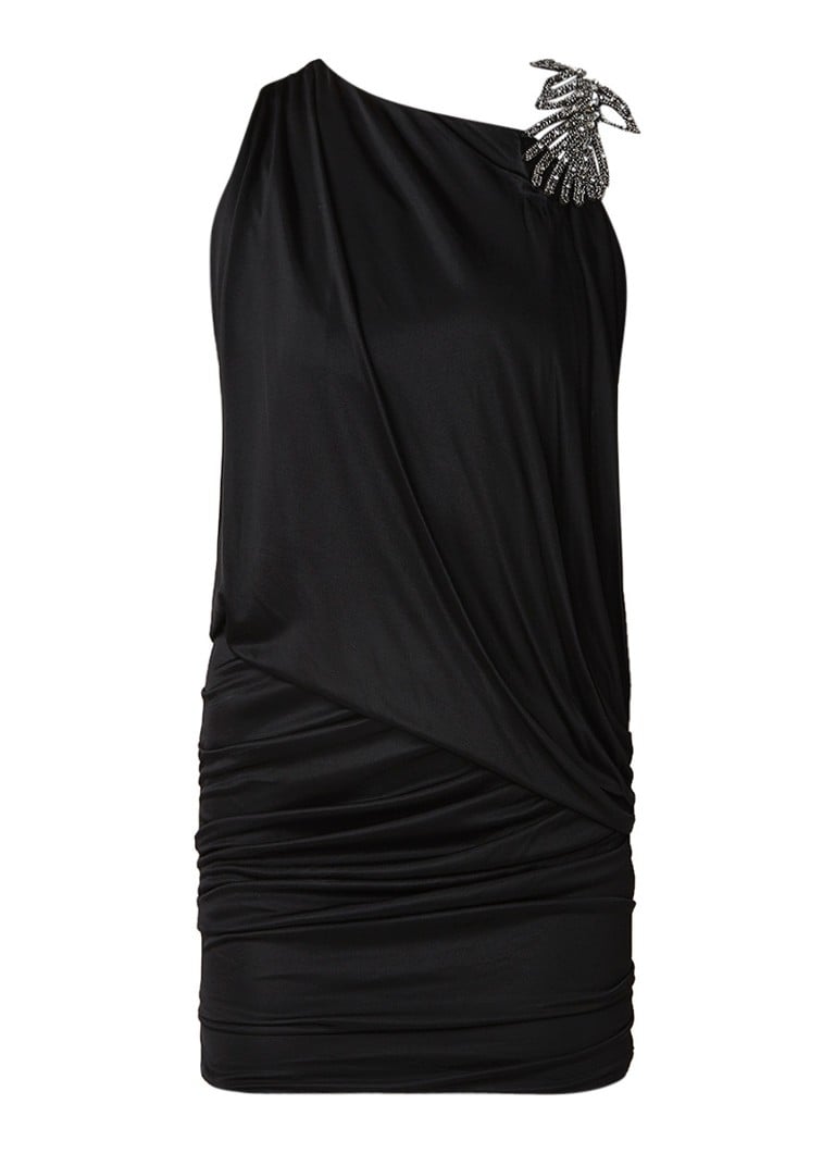 BA&SH Java mini-jurk met strassdecoratie op rug zwart