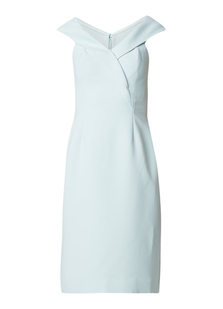 Reiss Haddi off-shoulder jurk met overslag mint