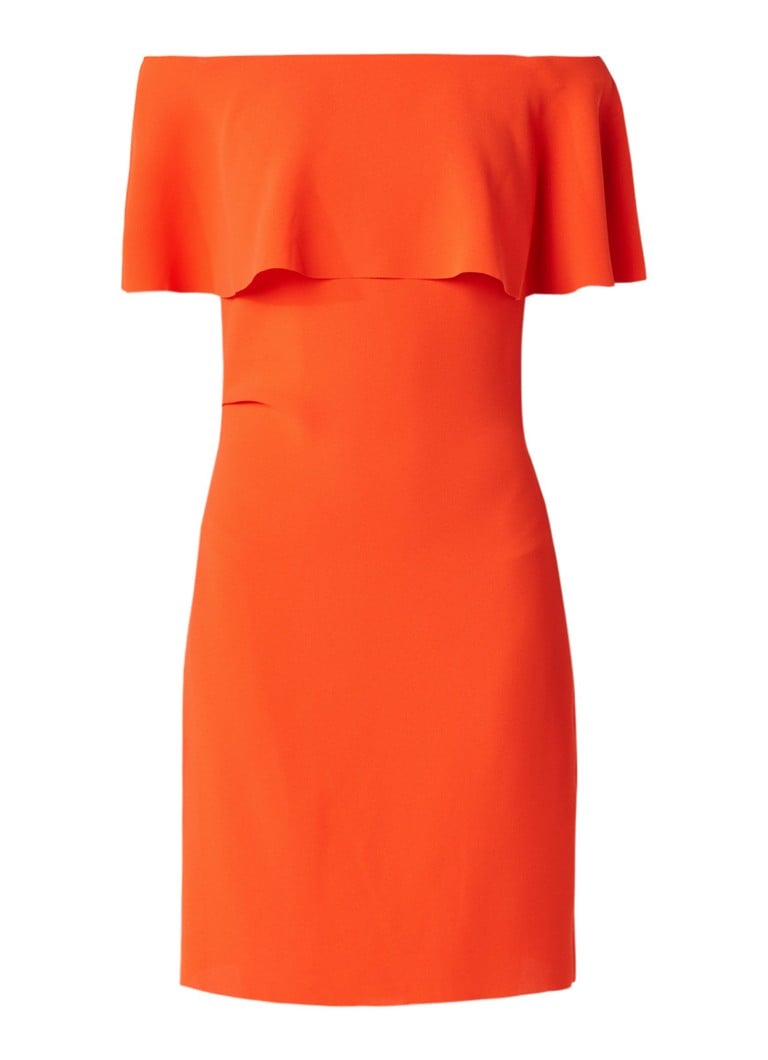 Reiss Balm off shoulder jurk van crÃªpe oranjerood