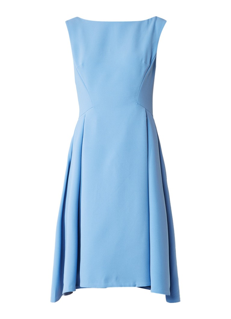 Reiss Eri A-lijn jurk met rugdecolletÃ© lichtblauw