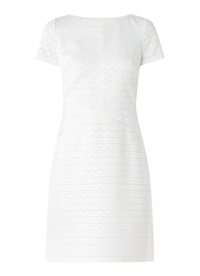 Reiss Magnolia jurk van kant met cut-out op de rug gebroken wit