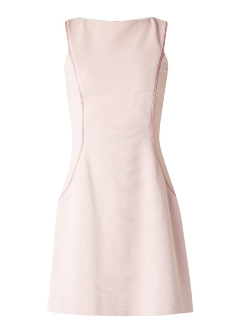 Reiss April mouwloze A-lijn jurk met siernaad roze