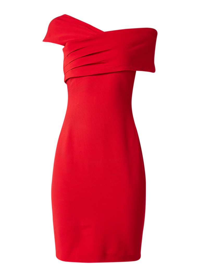 Reiss Christiana jurk met draperie detail rood