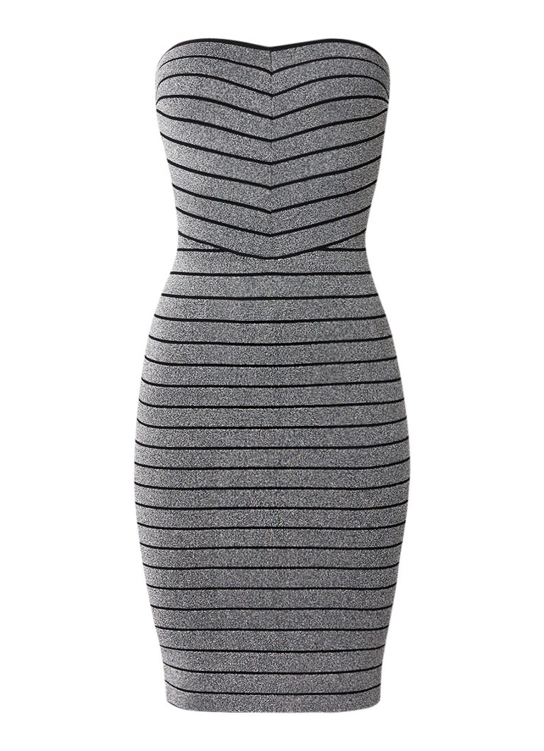 Reiss Kym strapless bodycon jurk met lurex metallic