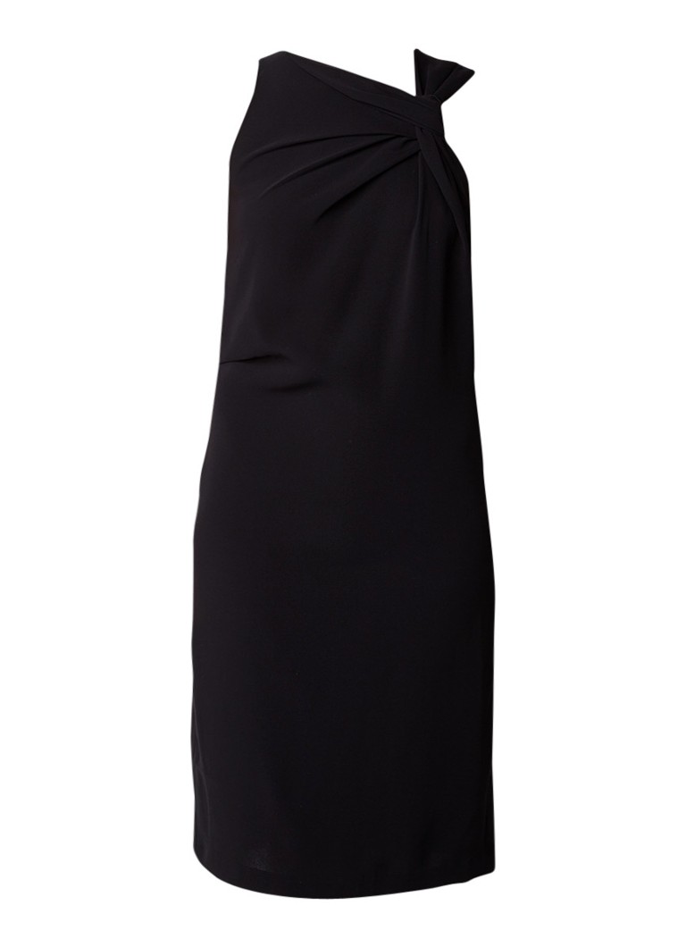 Reiss Aliya midi-jurk met knoopdetail zwart