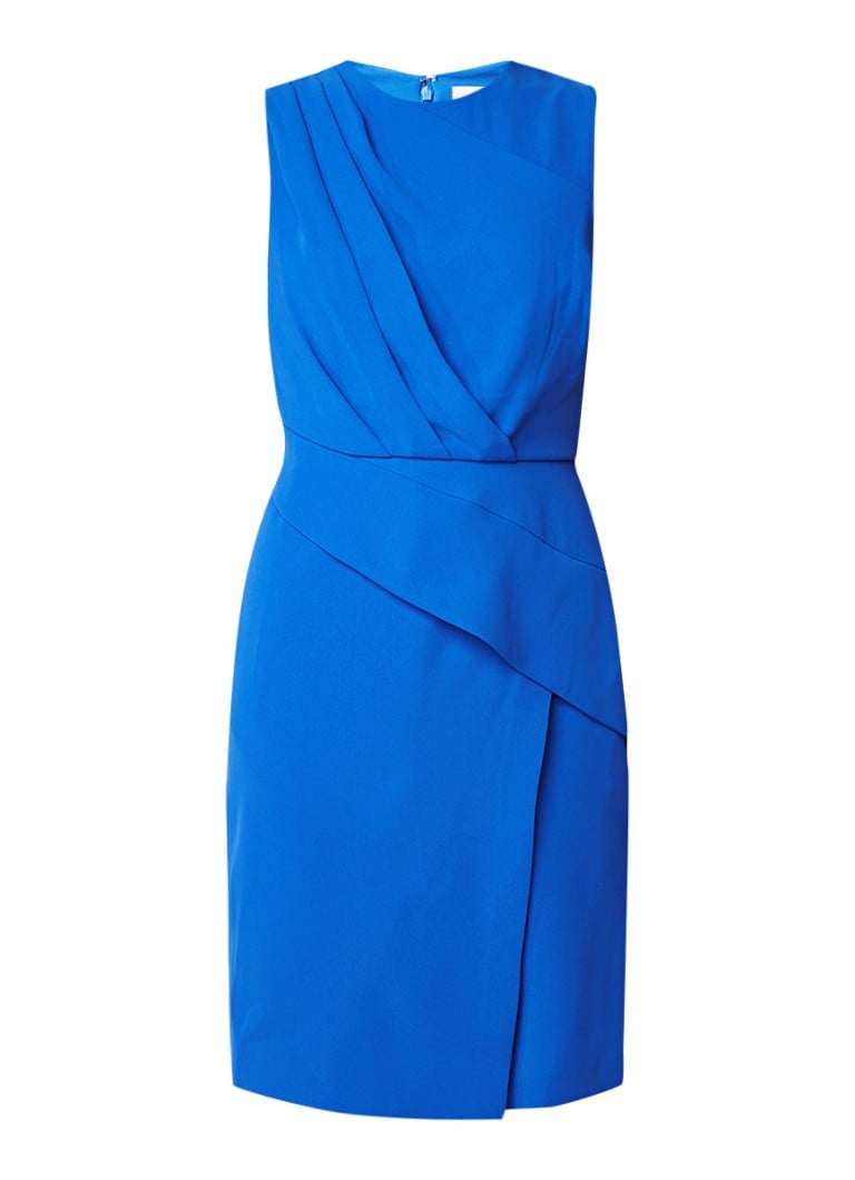 Reiss Josephine mouwloze midi-jurk met drapering royalblauw