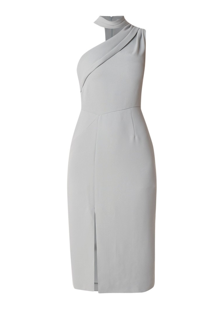 Reiss Gabrielle one shoulder kokerjurk van crêpe mint