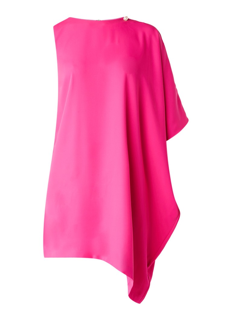 Ted Baker Aubreey asymmetrische jurk met metaal decoratie fuchsia