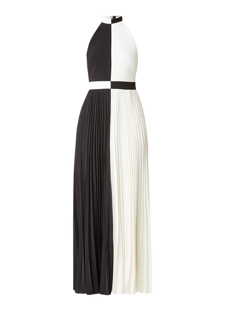Ted Baker Lixia maxi-jurk met colour block en plissé zwart
