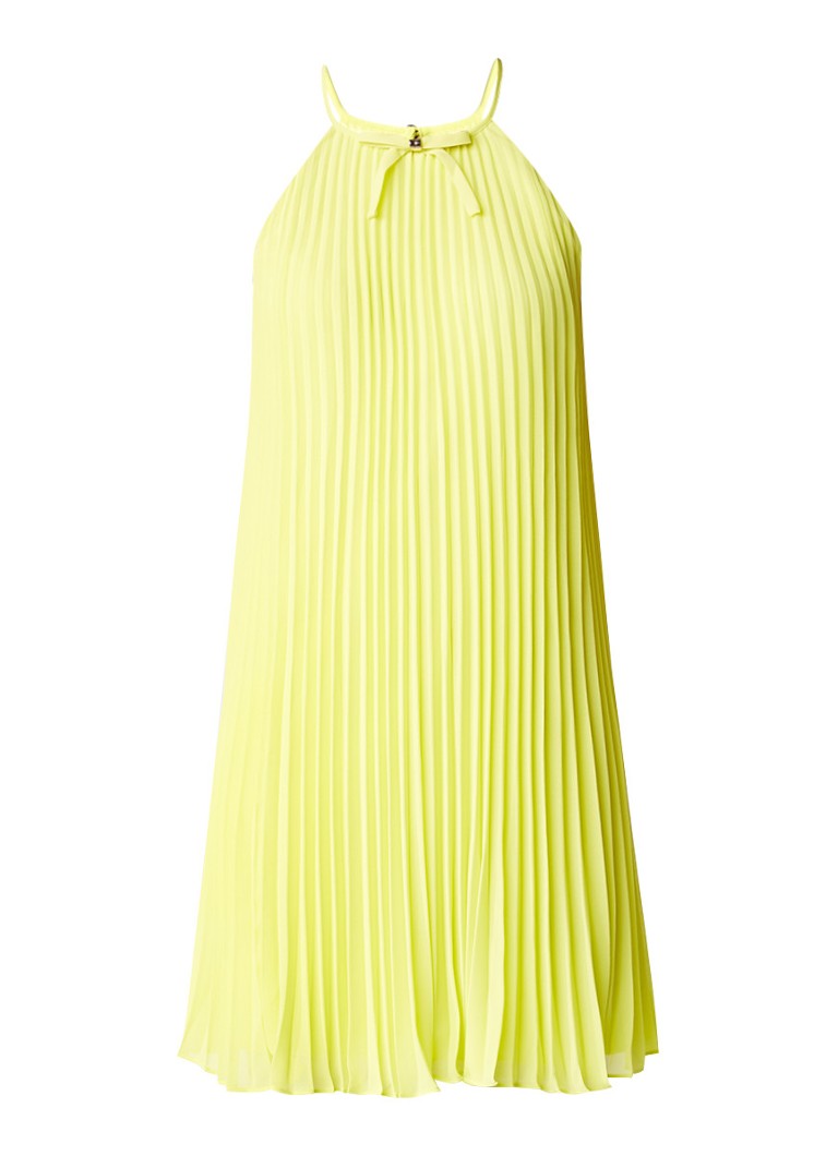 Ted Baker Emelay A-lijn jurk met plissÃ© geel