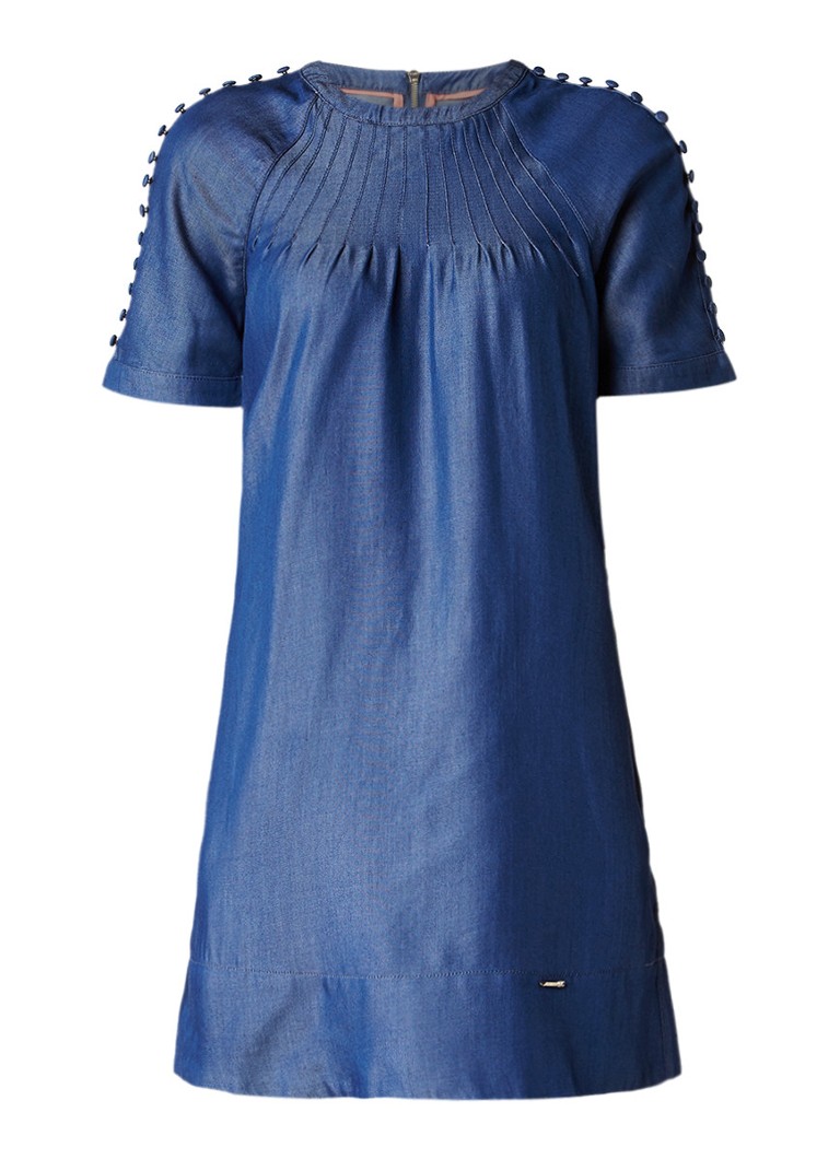 Ted Baker Byass tuniekjurk met decoratieve knoopdetails indigo