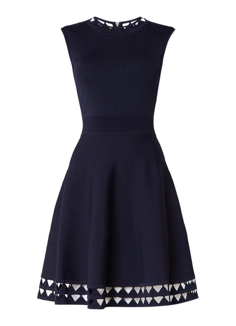 Ted Baker Kathryn A-lijn jurk met cut-out detail donkerblauw