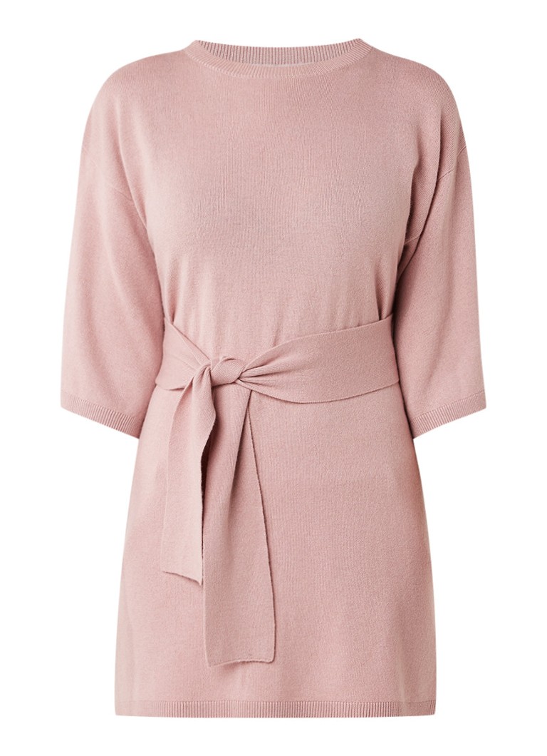 Ted Baker Olympy gebreide tuniekjurk met ceintuur roze