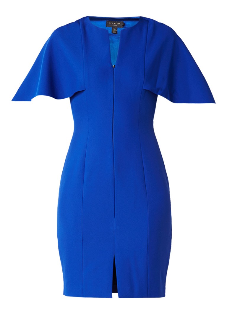 Ted Baker Porisa bodycon jurk met geïntegreerde cape kobaltblauw