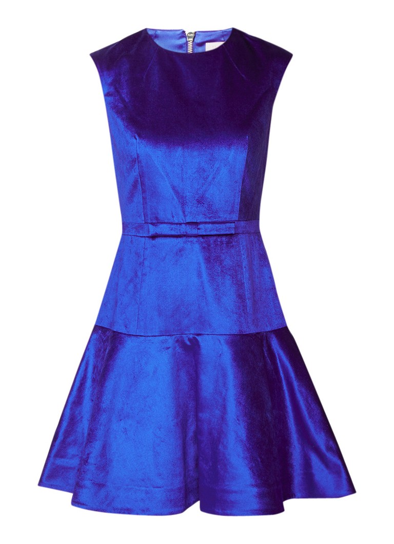 Ted Baker Maryann A-lijn jurk met verlaagde taille royalblauw