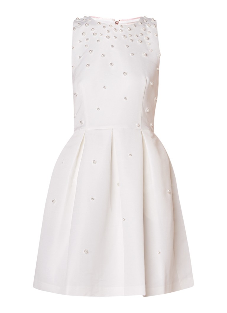 Ted Baker Milliea A-lijn jurk met parel applicatie grijs