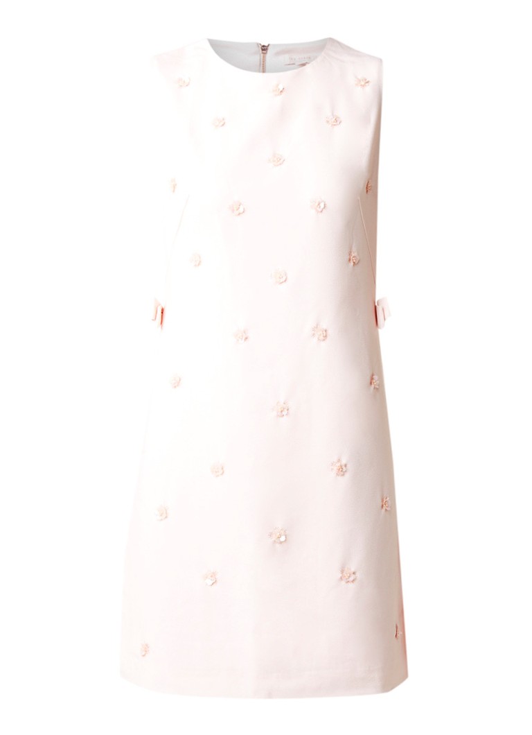 Ted Baker Tuniek van crÃªpe met bloemapplicaties en strikdetail lichtroze