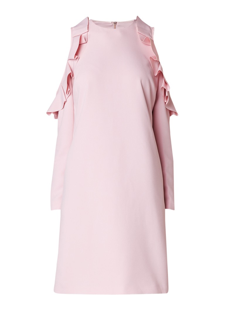 Ted Baker Siiara cold shoulder tuniekjurk met volant ivoor