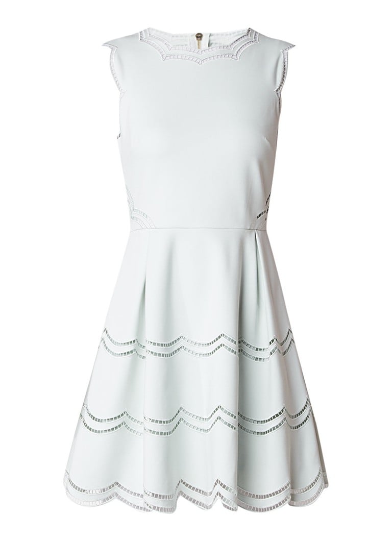 Ted Baker Cammey A-lijn jurk met opengewerkt detail mint