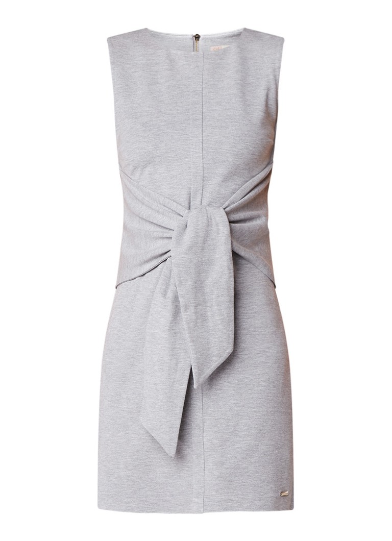 Ted Baker Gemêleerde midi-jurk van stretchjersey met strikdetail grijsmele