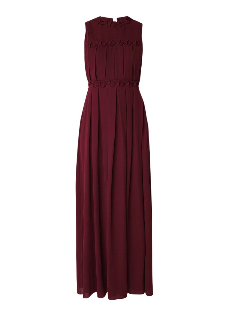 Ted Baker Saffrom maxi-jurk met plissÃ© donkerblauw