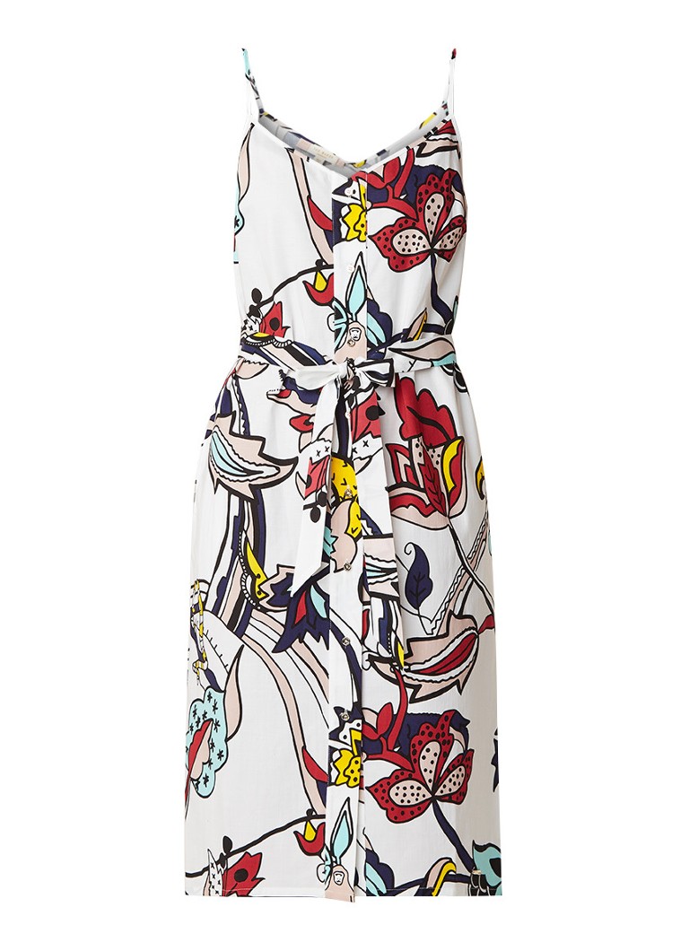 Ted Baker Viddy cami jurk met print en verstelbare bandjes gebroken wit