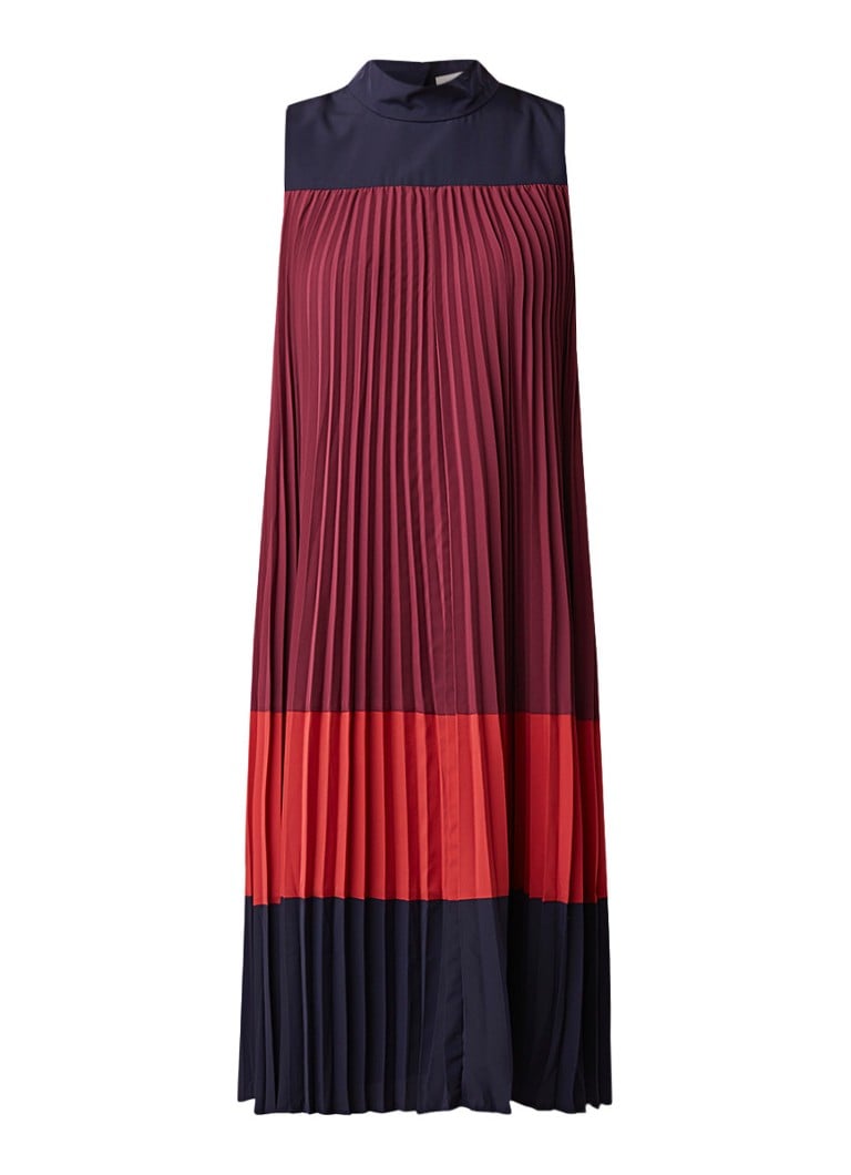 Ted Baker Lorrna geplisseerde A-lijn jurk met colour blocking multicolor