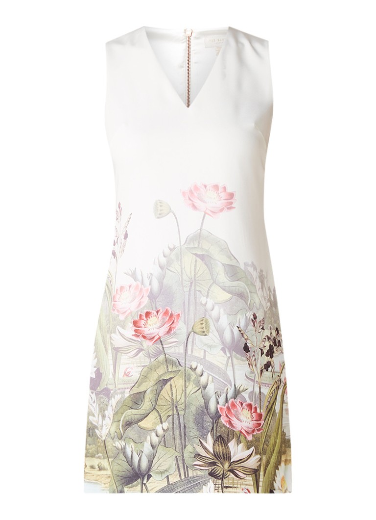 Ted Baker Staycy mini-jurk met bloemendessin wit