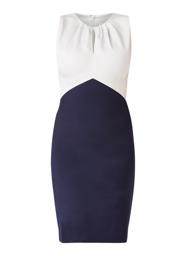 Ted Baker Mockable kokerjurk met keyhole donkerblauw