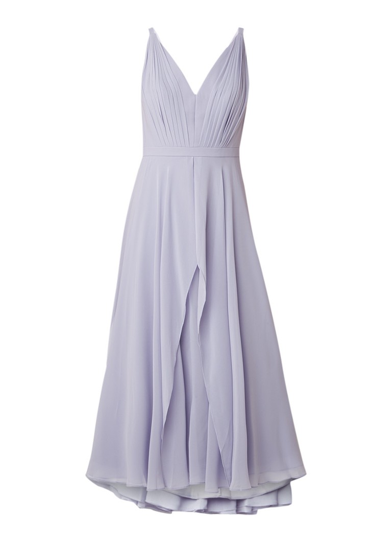 Ted Baker Celeyst midi-jurk van chiffon met plissÃ© lavendel