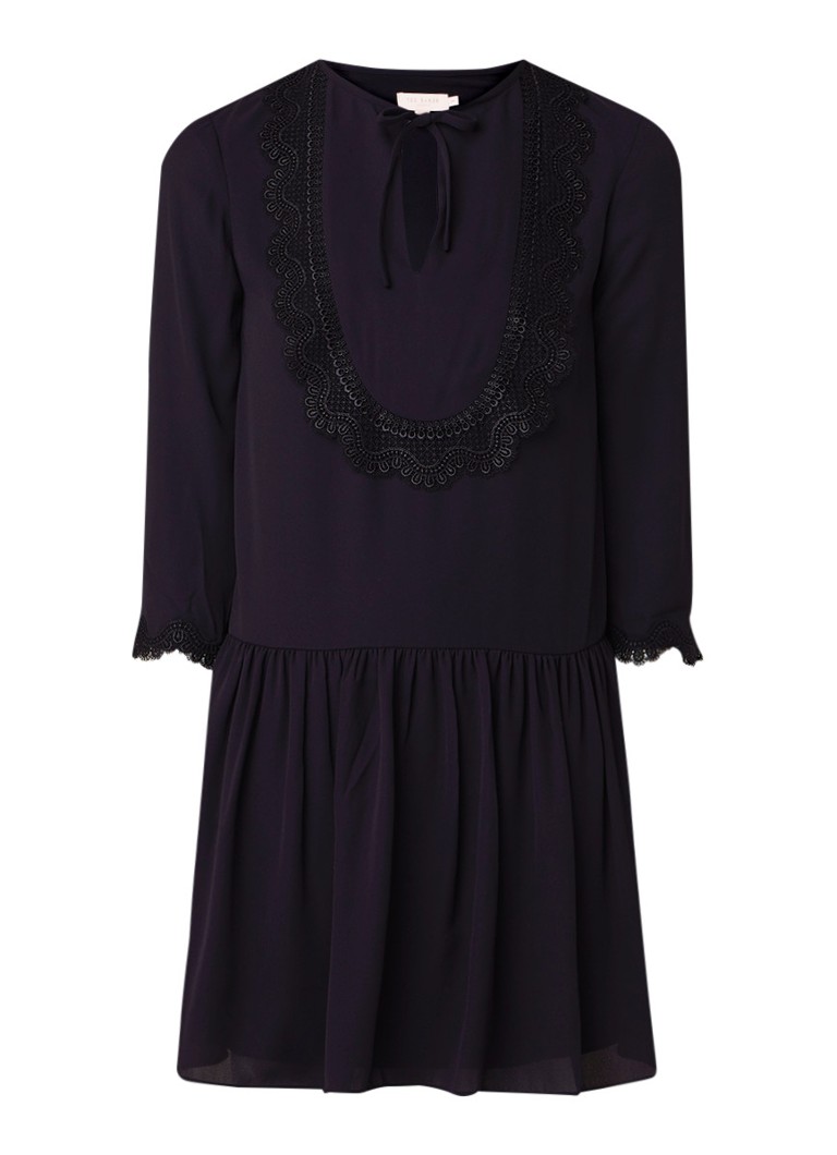 Ted Baker Kourt tuniekjurk met broderie detail zwart