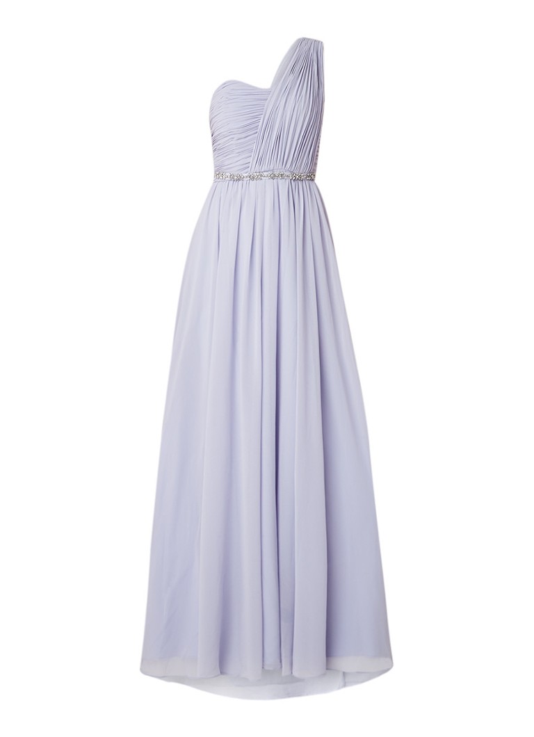 Ted Baker One shoulder galajurk met plissÃ© en ceintuur lavendel