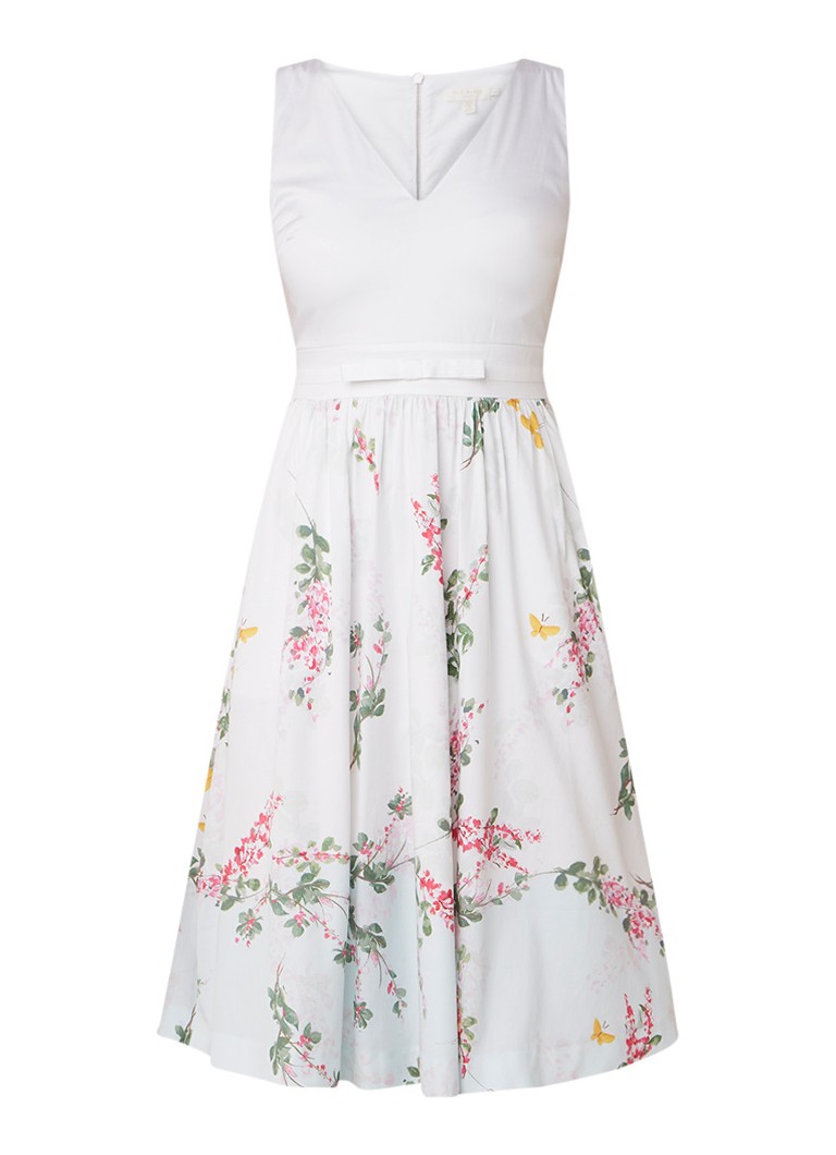 Ted Baker Reyyne mouwloze midi-jurk met bloemendessin wit