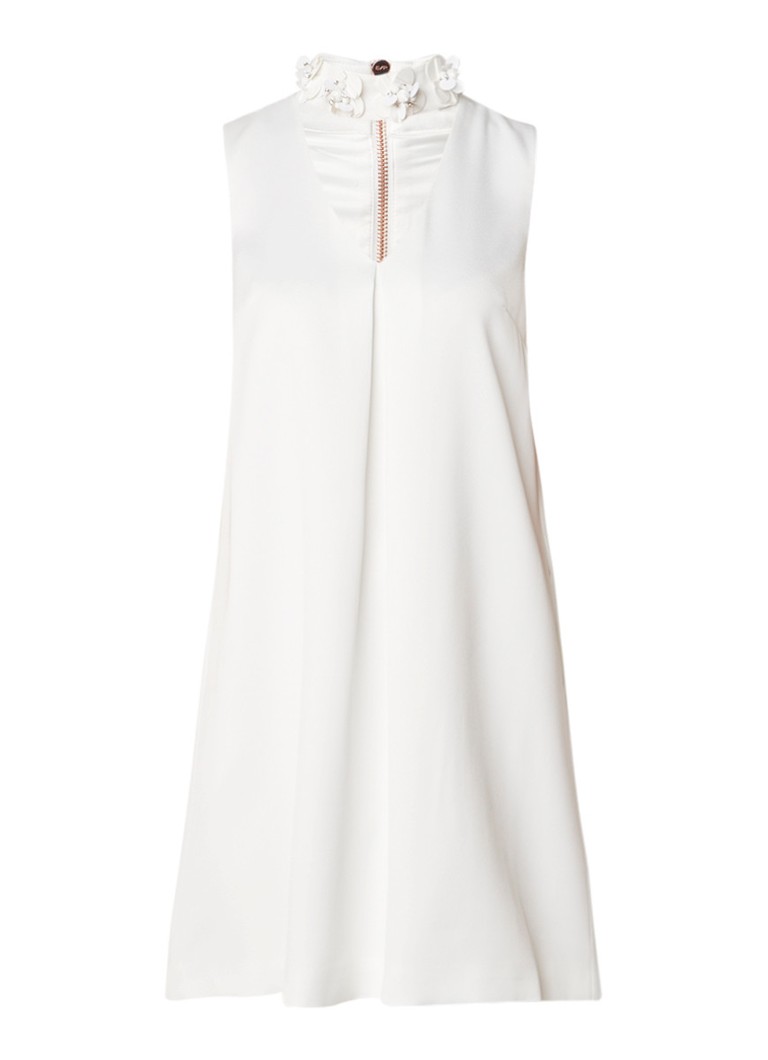 Ted Baker Kassiaa mouwloze A-lijn jurk met applicaties wit