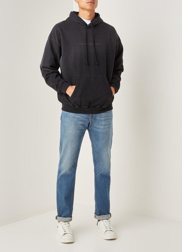 Diesel S-ummerib-A hoodie met verwassen look