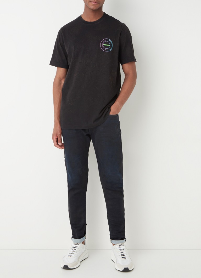 Diesel T-just T-shirt met front- en backprint