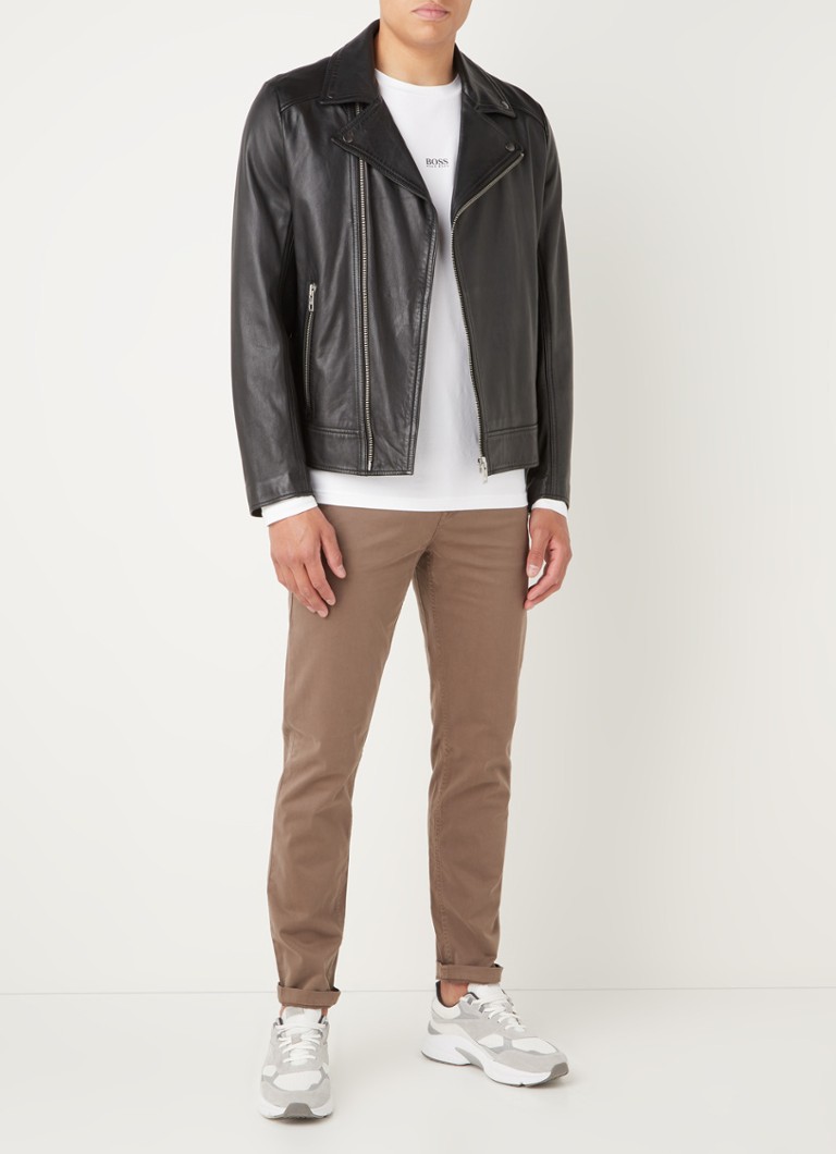 BOSS Tapered fit chino van katoen met stretch