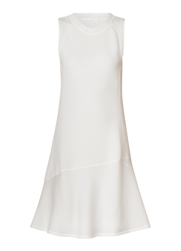 Hugo Boss Esaka A-lijn jurk met structuur gebroken wit