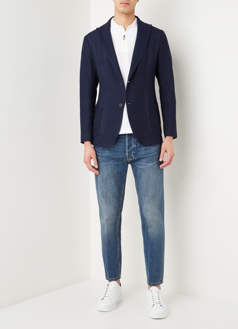 Emporio Armani Straight fit cropped jeans met verwassen look