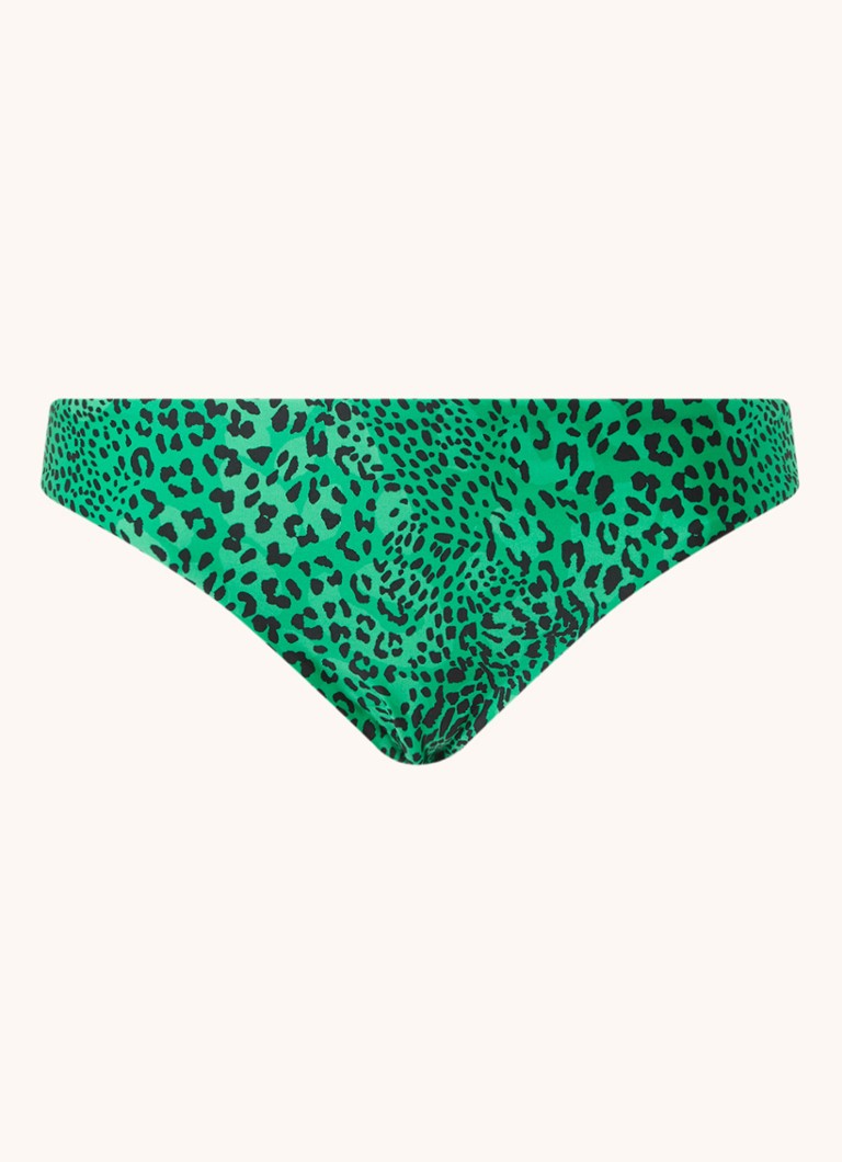 Seafolly bikinibroekje met panterprint groen/zwart