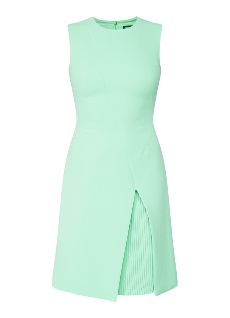 Karen Millen Mouwloze jurk met plissédetail mint
