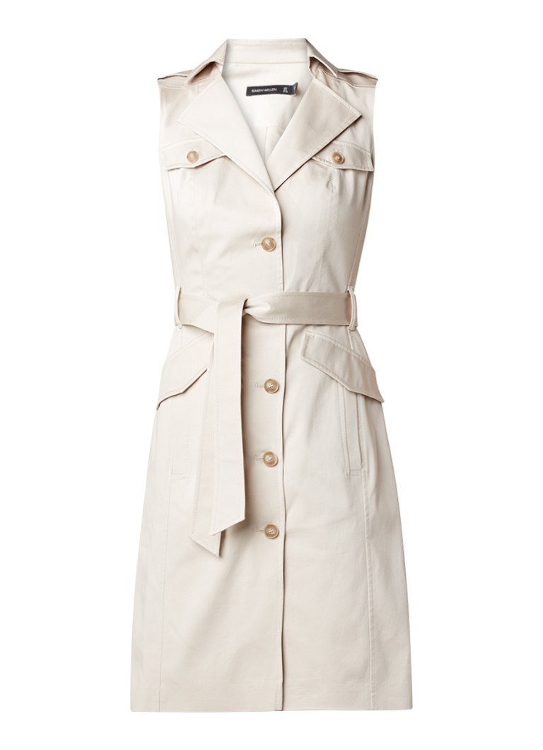 Karen Millen Safari jurk met trenchcoat look beige