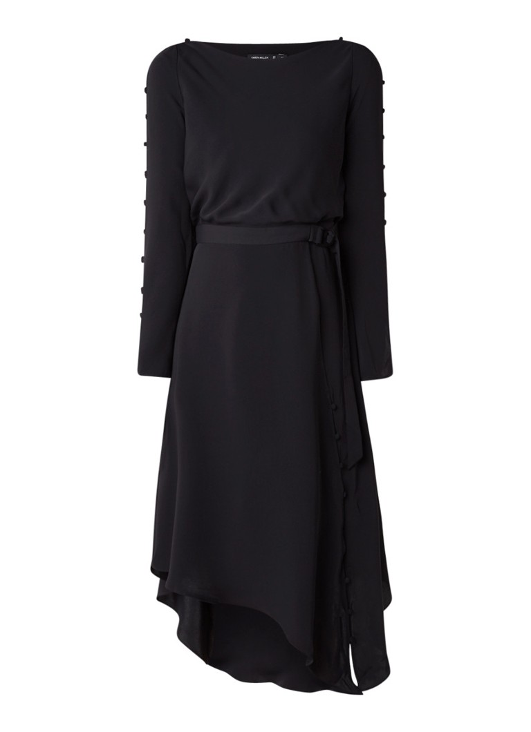 Karen Millen Midi-jurk met rugdecolleté zwart