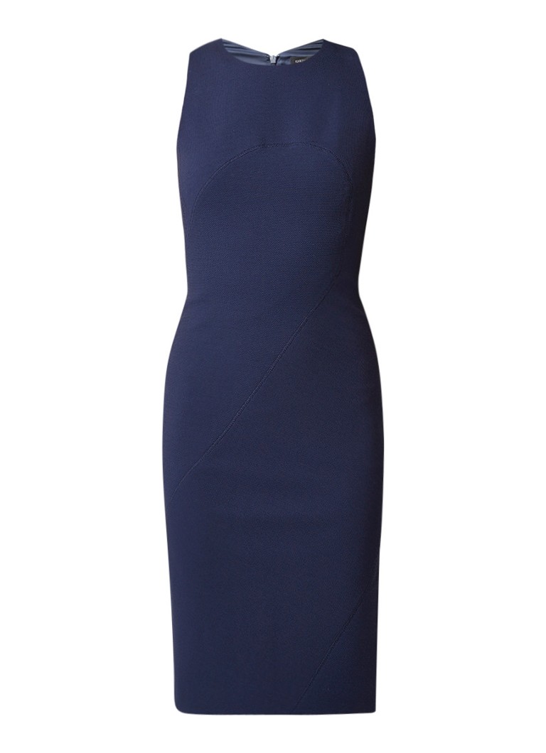 Karen Millen Kokerjurk met cut out donkerblauw